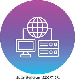 Network Server vector icon. Can be used for printing, mobile and web applications.