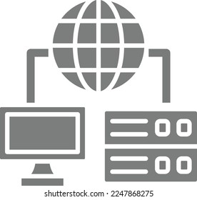 Network Server vector icon. Can be used for printing, mobile and web applications.