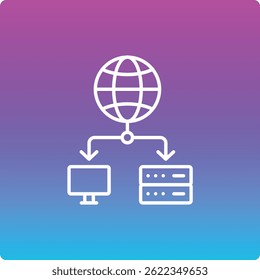 Network Server vector icon. Can be used for printing, mobile and web applications.