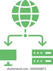 Network Server vector icon. Can be used for printing, mobile and web applications.