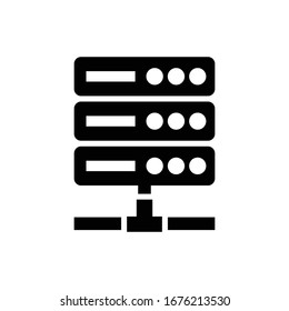 Network Server Vector icon. Cloud Computing illustration.