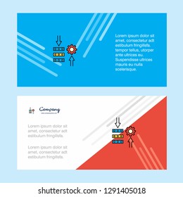 Network setting  abstract corporate business banner template, horizontal advertising business banner.