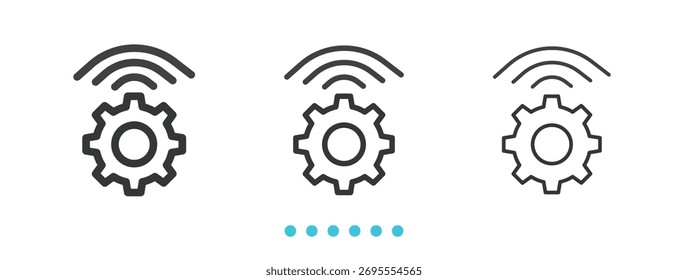 Network Setting icon. Thin line icon vector