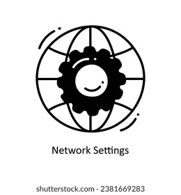 Network Settings doodle Icon Design illustration. Networking Symbol on White background EPS 10 File
