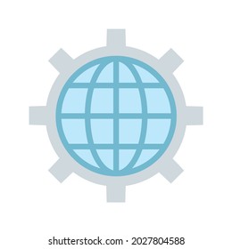Network Settings icon vector image. Can also be used for Physical Fitness. Suitable for mobile apps, web apps and print media.