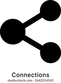 Network Share Connection Black Fill Icon Design