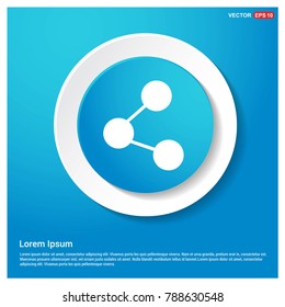 Network, share icon Abstract Blue Web Sticker Button