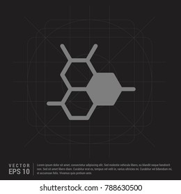 Network, share icon - Black Creative Background