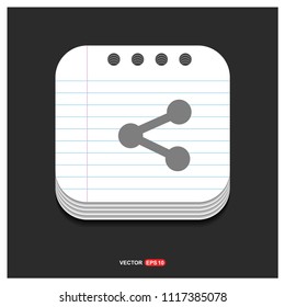 Network, share icon - Free vector icon Network, share icon - Free vector icon