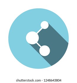 network share icon. media social sharing symbol. vector illustration. flat design
