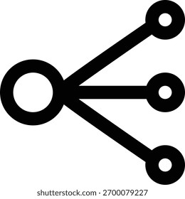 Network, Share, Sharing Outline Icon