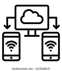 Network sharing icon design 