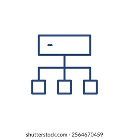 Network sharing icon Outline icon sign