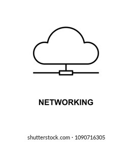 network sign icon. Element of simple web icon with name for mobile concept and web apps. Thin line network sign icon can be used for web and mobile on white background