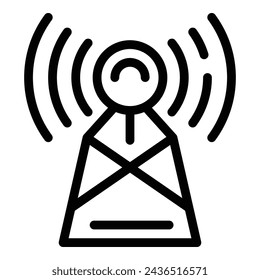 Network signage icon outline vector. Infrastructure monitoring data. Circulation transit governance
