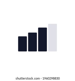 Network signal bar flat icon, mobile network connection bar vector sign, colorful pictogram isolated on white. Symbol, logo illustration. Flat style design