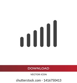 Network signal bar vector icon in modern design style for web site and mobile app