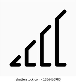 network signal icon vector for mobile phone user interface elements. suitable for any purposes. isolated illustration