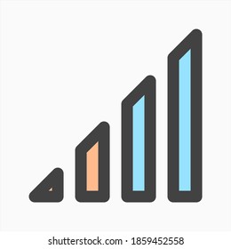 network signal icon vector for mobile phone user interface elements. suitable for any purposes. isolated illustration