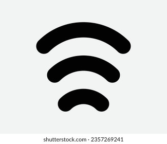 Network Signal Icon Wifi Data Internet Connection RSS Connect Wireless Communication Podcast Broadcast Black White Shape Vector Clipart Sign Symbol