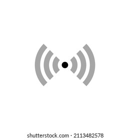 Icono plano simple de señal de red