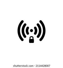 Network signal simple flat icon vector illustration. Signal locked icon