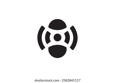 network signal vector silhouette isolated in white background