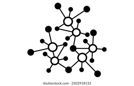 Network of silicon nitride tetrahedra in which each Si atom coordinates four N atoms and each N atom coordinates three Si atoms Clipart Cut Files