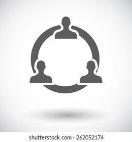 Network. Single flat icon on white background. Vector illustration.