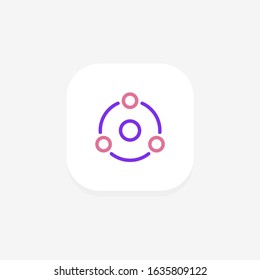Network single icon line art design