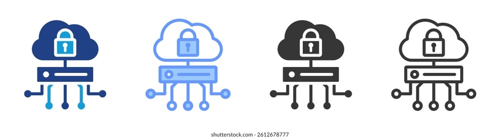 Network slicing icon set multiple style collection