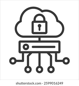 Network Slicing Outline Icon Vector Illustration