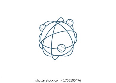 network, social media, global communication, internet isometric icon. 3d vector illustration. Isolated line art technical drawing. Editable stroke