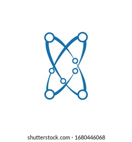 Network, social media and internet connect logotype idea. World communication, interaction, integrate concept. Abstract business company icon