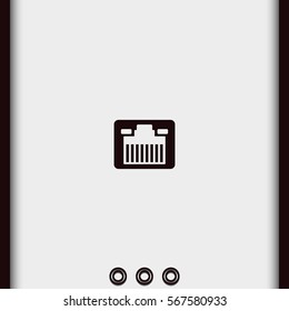 Network socket icon. LAN.