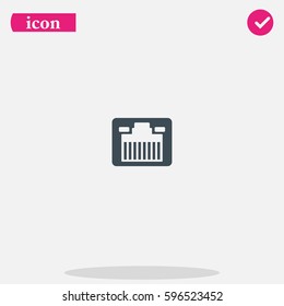 Network socket icon. LAN.