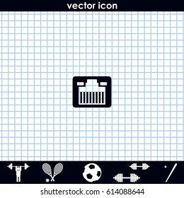Network socket icon. LAN.
