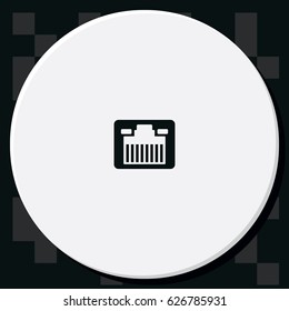 Network socket icon. LAN.