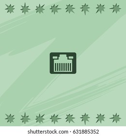 Network socket icon. LAN.