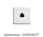 network socket icon. LAN cable network internet. Network plug. A scene with some cables and jacks 3d concept. Socket Icon with LAN Cable and Network Plug | 3D Vector Illustration of Internet