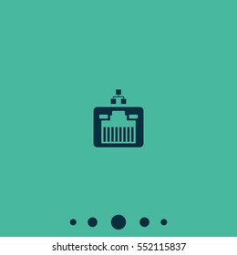 Network socket icon. LAN illustration. Network connections icon.