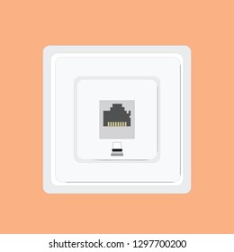 Network Socket.flat Vector icon