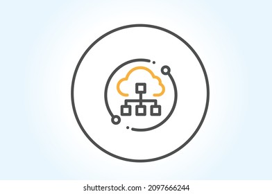 Network solution icon vector design