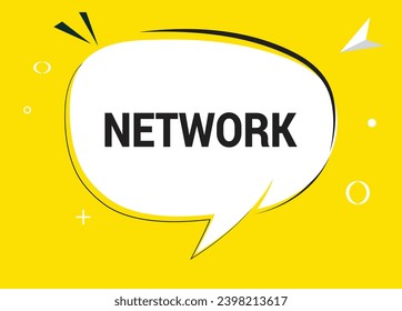 Network speech bubble text. Hi There on bright color for Sticker, Banner and Poster. vector illustration.