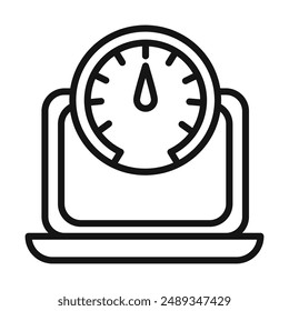 Network speed test logo sign vector outline