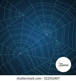 Network spider web or cobweb vector background.