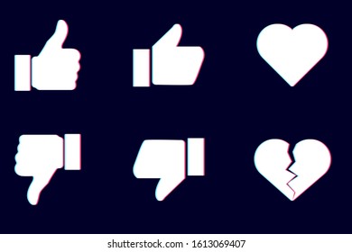network sticker like thumb up concept vector illustration