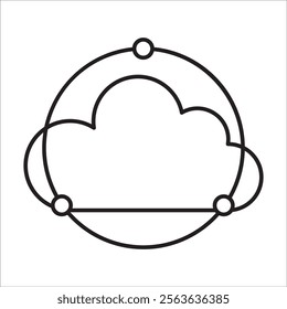 Network stock icon outline vector