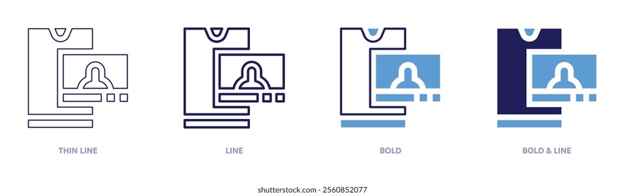 Network storage icon in 4 different styles. Thin Line, Line, Bold, and Bold Line. Duotone style. Editable stroke.