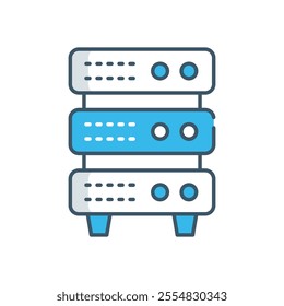 Network Storage vector icon stock illustration
